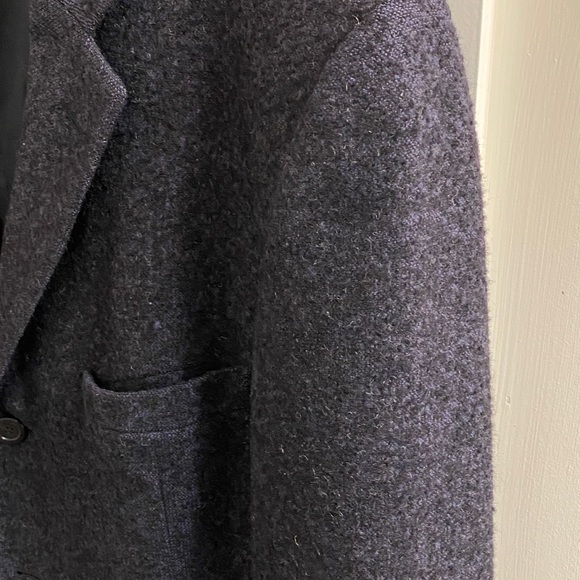 Vintage Versace Blazer Wool & Cotton Black and Dark Blue Made in Italy - Picture 8 of 10